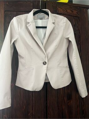 H&M Light Dusty Pink Single-Button Tailored Blazer